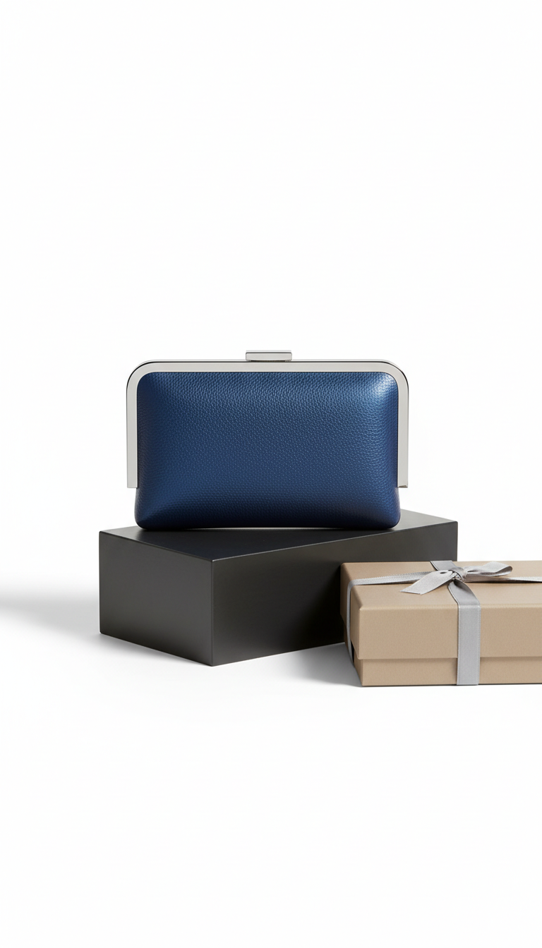 Sapphire leather clutch limited edition
