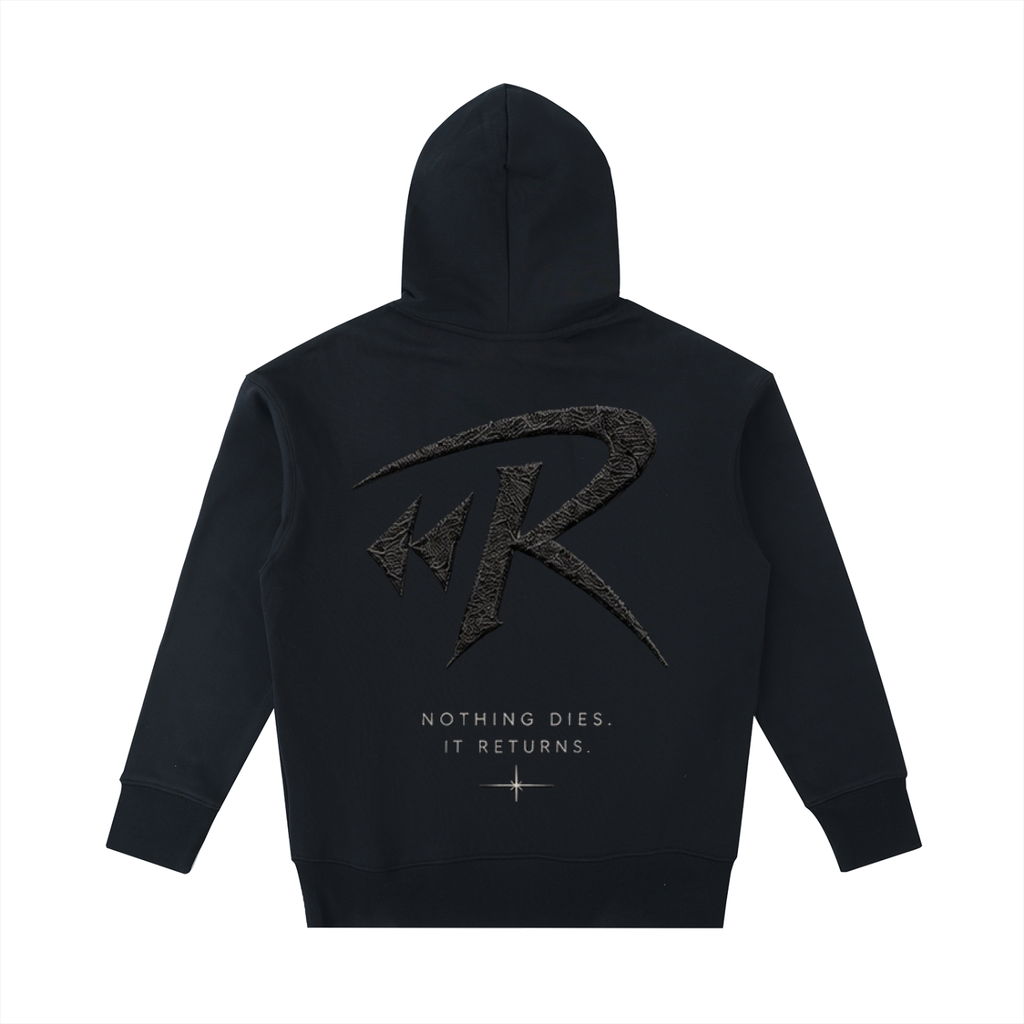 LikeRewind Signature Heavyweight hoodie vintage black 530 GSM