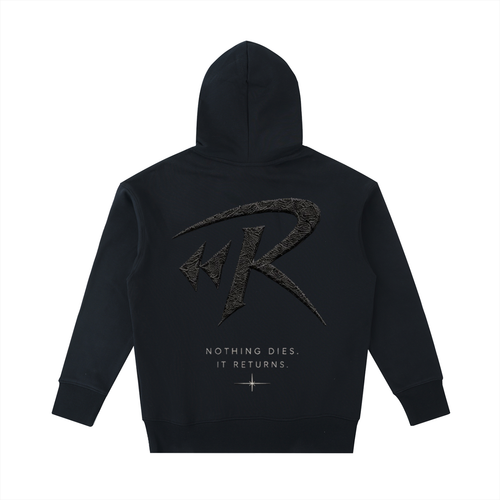 LikeRewind Signature Heavyweight hoodie vintage black 530 GSM