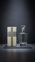 Hand-cut crystal decanter with signature packaging